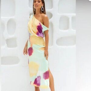 Talk to me midi dress multi